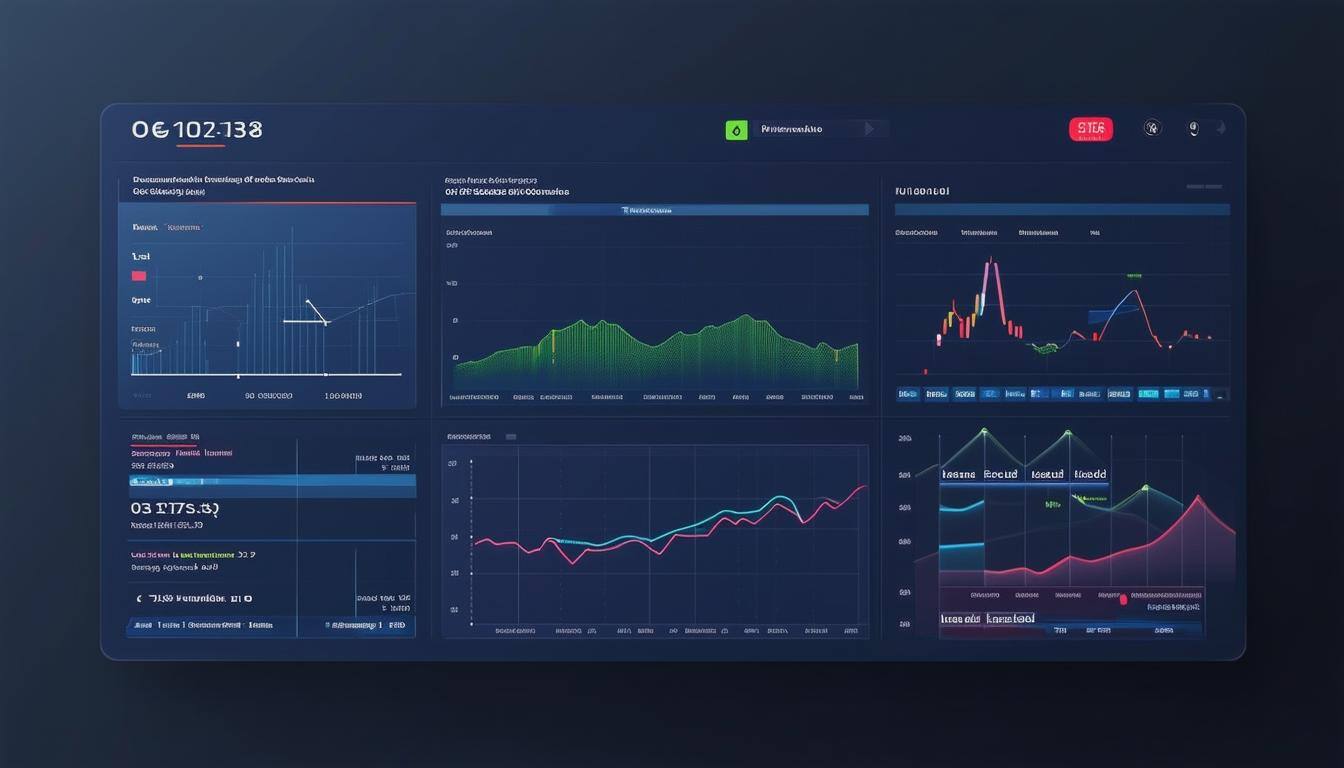 A dashboardstyle mockup or graph