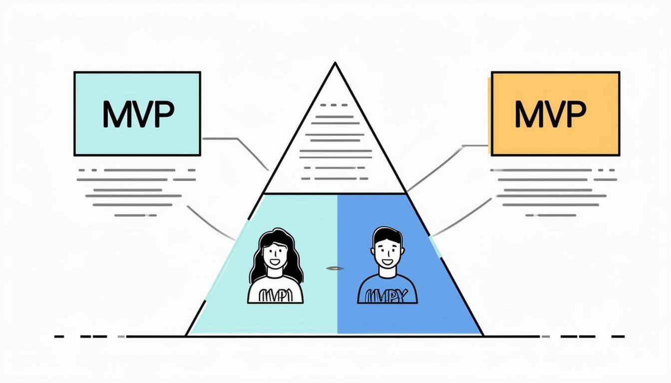 A simple diagram or pyramid showing the MVP approach