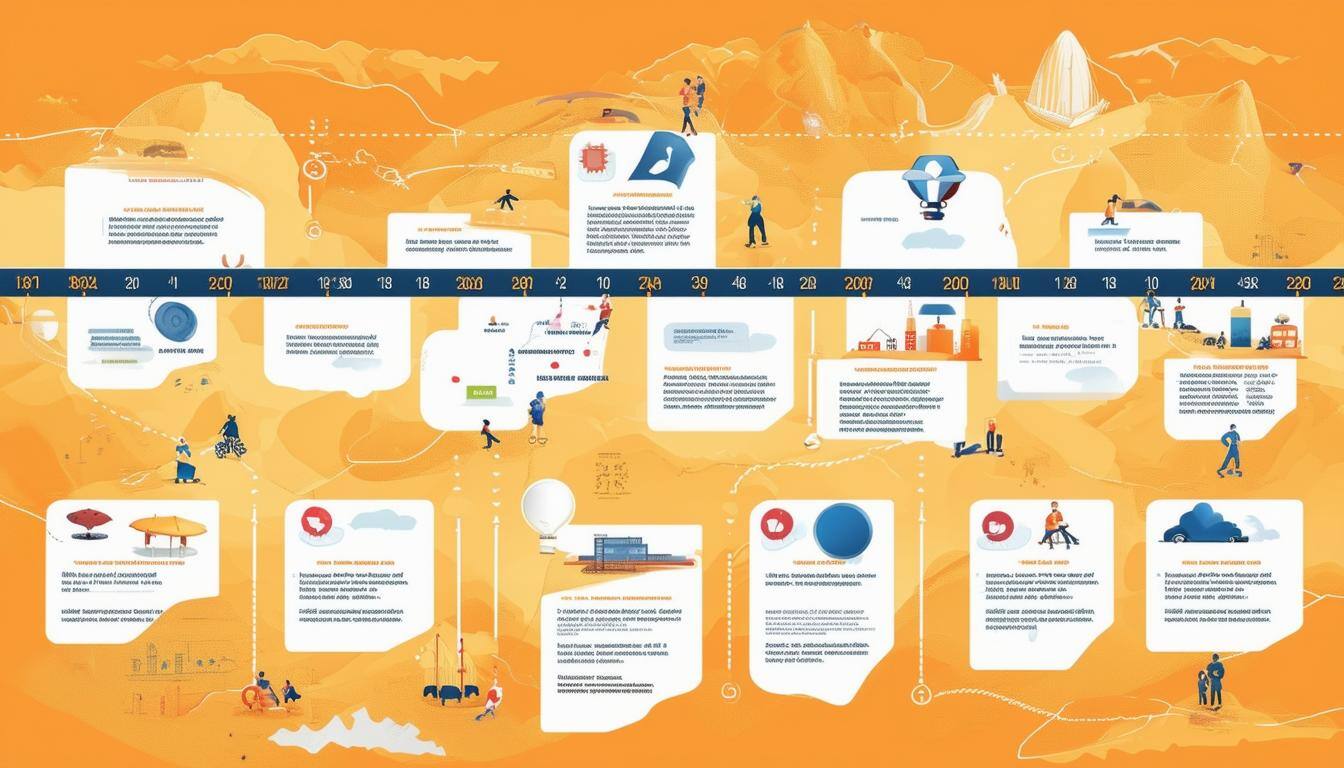 A timeline or roadmap graphic