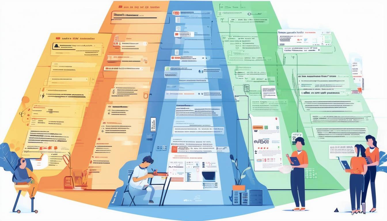 An illustration of the different levels of testing