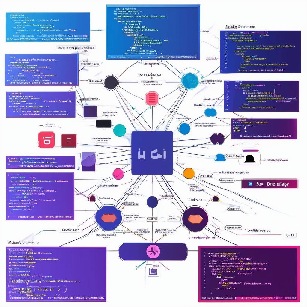 Diagram of different programming languages and framework in teh context of representing the future