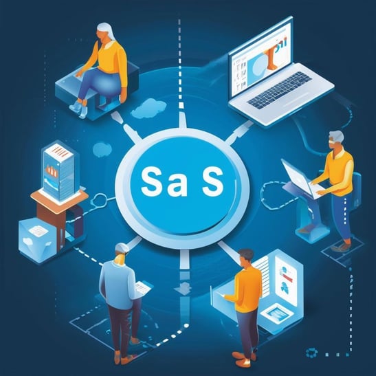 Diagram showing the SaaS model-1