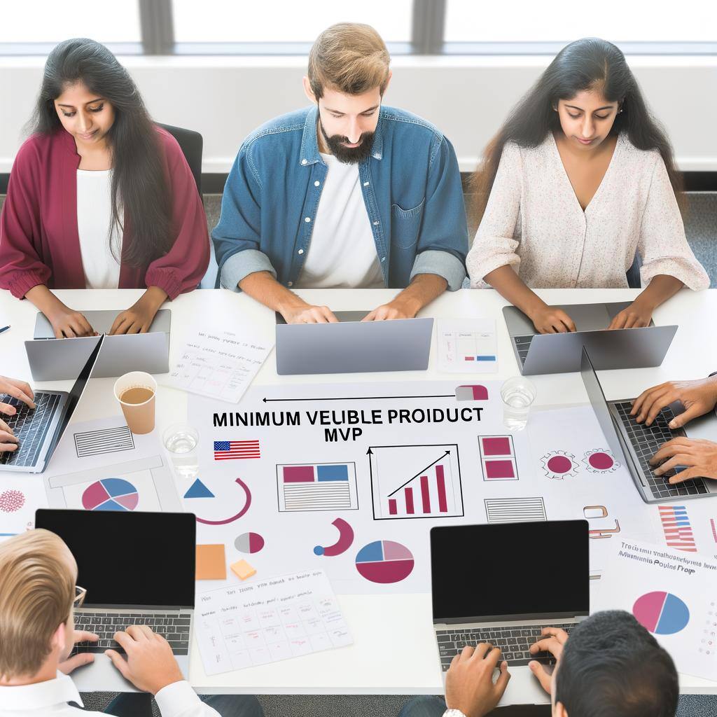 people sitting around computer with charts