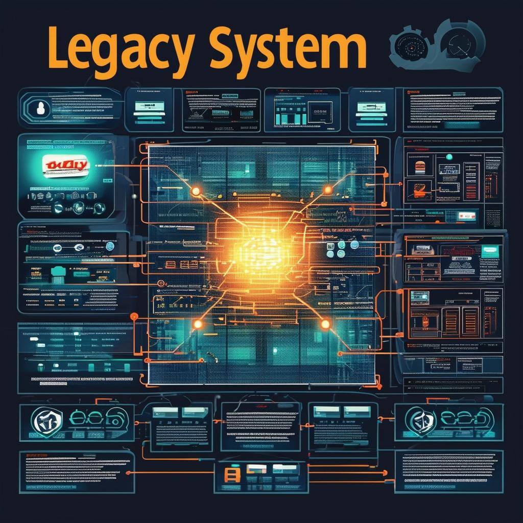 Diagram of legacy system connecting to other components.